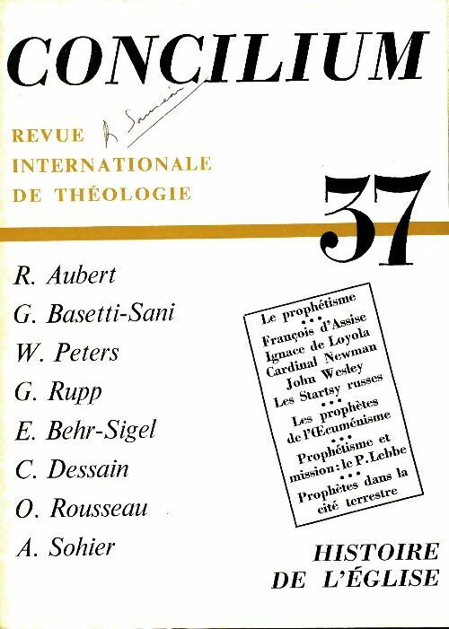 Livrenpoche : Concilium n°37 - Collectif - Livre