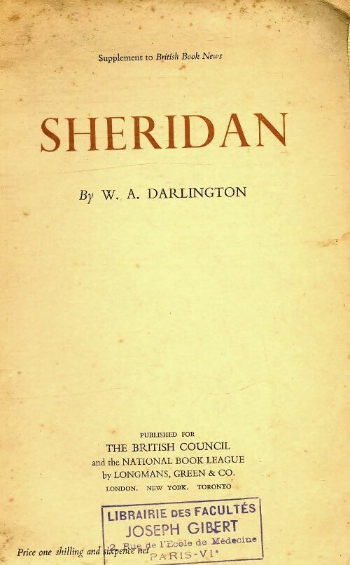 Livrenpoche : Sheridan - W.A Darlington - Livre