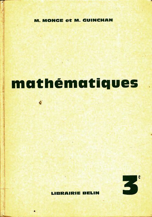 Livrenpoche : Mathématiques 3e - M. Monge - Livre