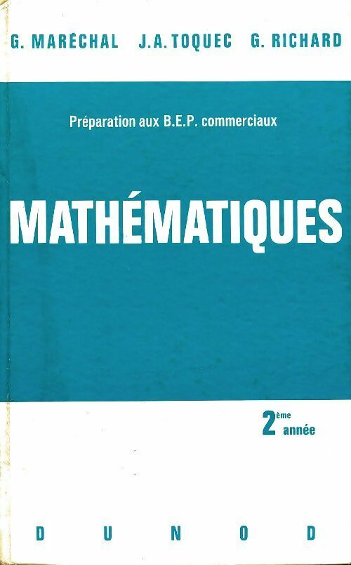Livrenpoche : Mathématiques BEP 2 - G Maréchal - Livre