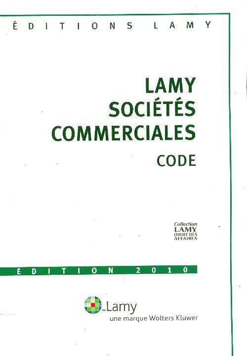 Livrenpoche : Lamy Sociétés commerciales 2010 - Collectif - Livre