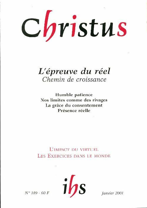Livrenpoche : Christus n°189  : L'épreuve du réel chemin de croissance - Collectif - Livre