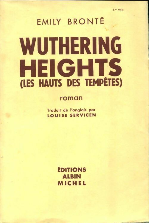 Wuthering Heights - Emily Brontë -  Albin Michel GF - Livre