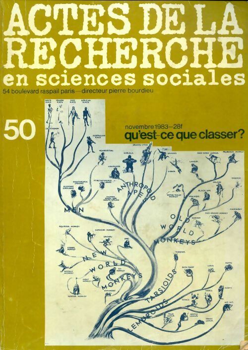 Livrenpoche : Actes de la recherche en sciences sociales n°50 : Qu'est-ce classer? - Collectif - Livre
