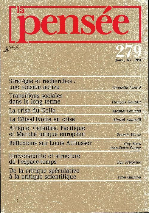 Livrenpoche : La pensée n°279 - Collectif - Livre