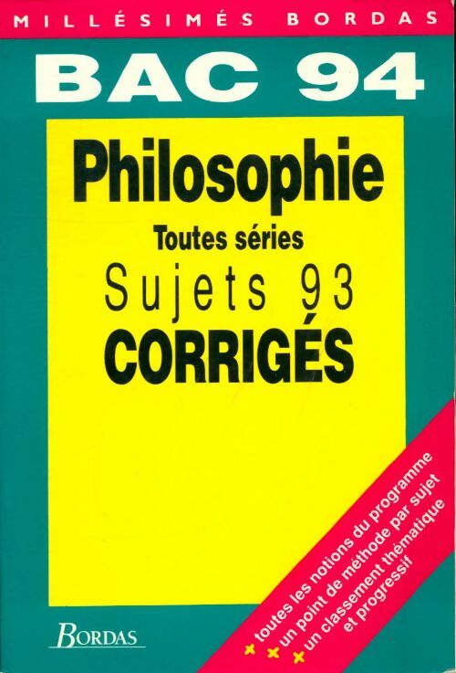 Livrenpoche : Philosophie toutes séries sujets 93 corrigés - Collectif - Livre