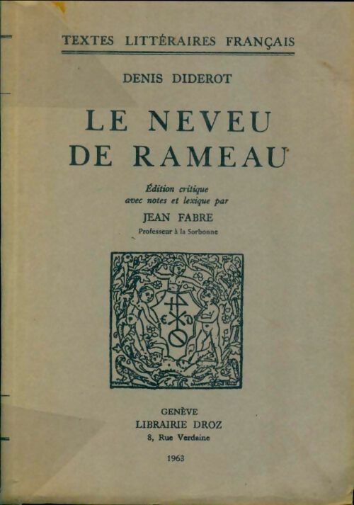 Livrenpoche : Le neveu de Rameau - Denis Diderot - Livre