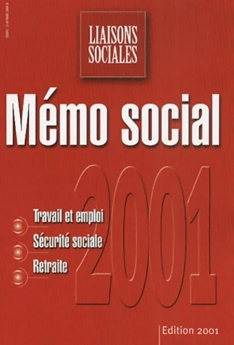 Livrenpoche : Mémo social 2001 - Collectif - Livre