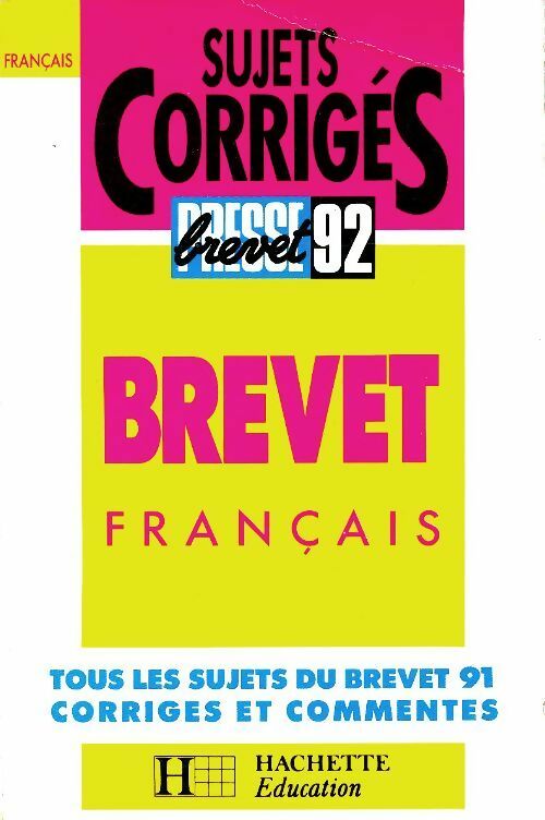 Livrenpoche : Français sujets corrigés brevet - Collectif - Livre