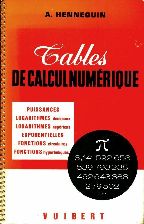 Livrenpoche : Tables de calcul numérique - A Hennequin - Livre