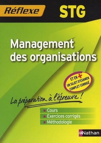 Livrenpoche : Management des organisations STG - Marie-José Chacon - Livre