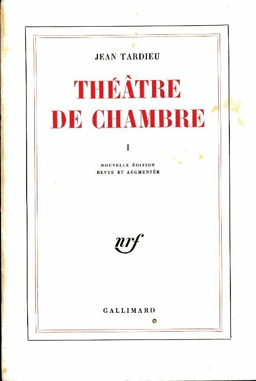 Livrenpoche : Théâtre de chambre Tome I - Jean Tardieu - Livre