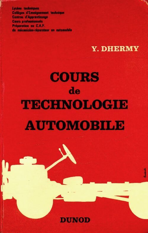 Cours de technologie automobile - Y Dhermy - Livre