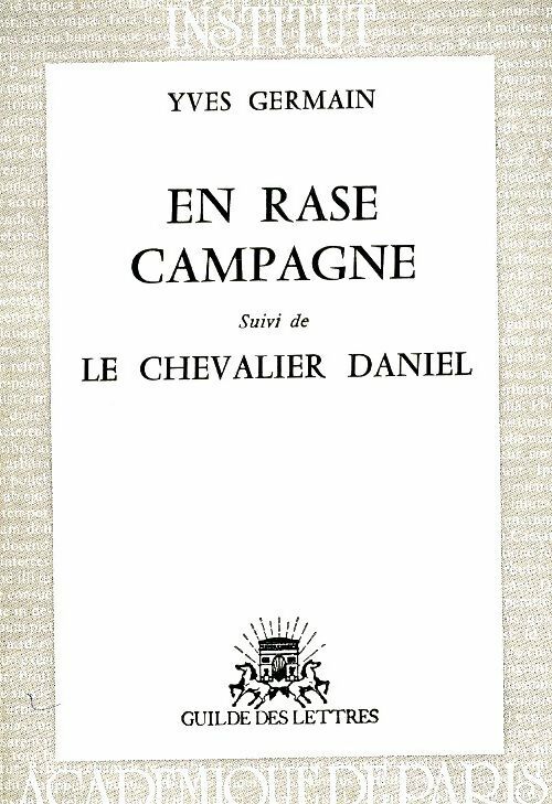 Livrenpoche : En rase campagne / Le chevalier Daniel - Yves Germain - Livre