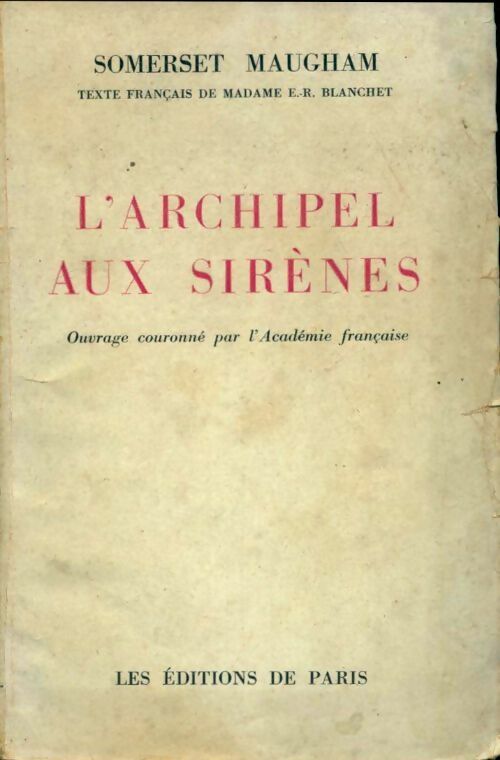 Archipel aux sirènes - Somerset Maugham -  Paris GF - Livre