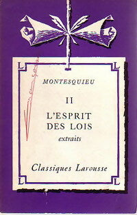 Livrenpoche : De l'esprit des lois Tome II - Charles De Montesquieu - Livre