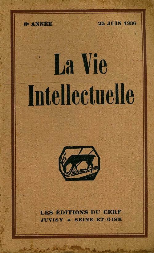 Livrenpoche : La vie intellectuelle n°3 - Collectif - Livre