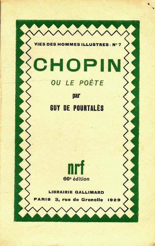 Chopin ou le poète - Guy De Pourtalès - Livre