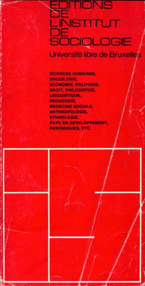 Livrenpoche : Editions de l'institut de sociologie. Catalogue 1971 - Collectif - Livre
