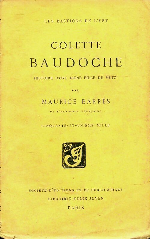 Livrenpoche : Colette Baudoche - Maurice Barrès - Livre