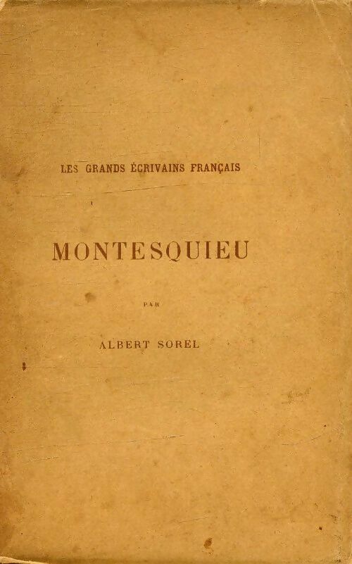 Livrenpoche : Montesquieu - Albert Sorel - Livre