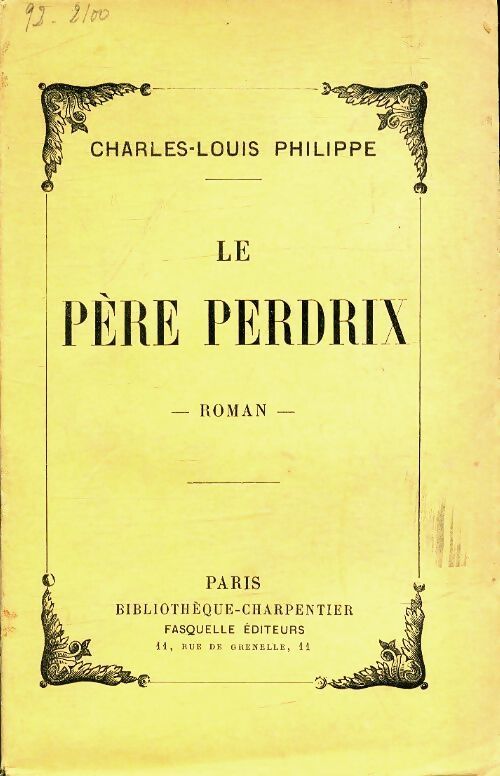 Le père Perdrix - Charles-Louis Philippe - Livre