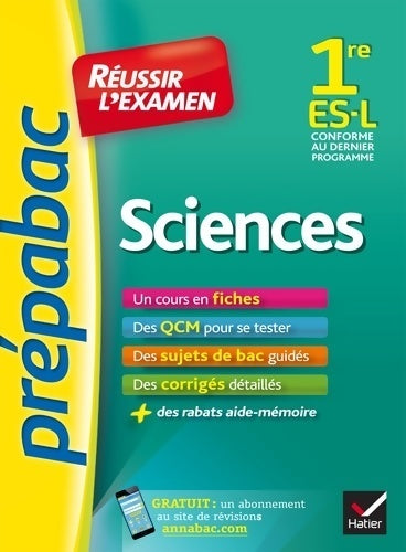 Livrenpoche : Sciences Première ES, L - Isabelle Bednarek-Maitrepierre - Livre