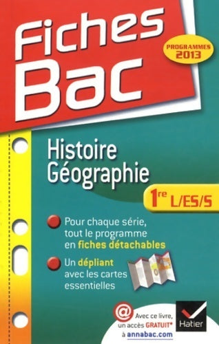 Livrenpoche : Histoire-géographie Première L, ES, S - Françoise Navet-Bouron - Livre
