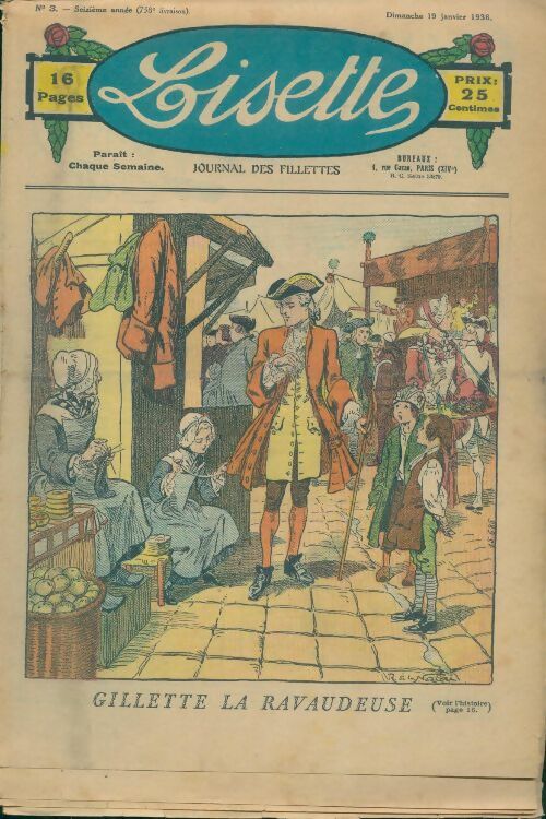 Livrenpoche : Lisette n°758 16e année n°3 : Gillette la ravaudeuse - Collectif - Livre