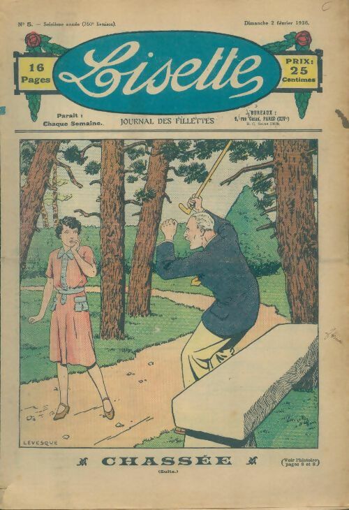 Livrenpoche : Lisette n°760 16e année n°5 : Chassée (suite) - Collectif - Livre