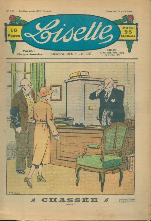 Livrenpoche : Lisette n°770 16e année n°15 : Chassée (suite)  - Collectif - Livre
