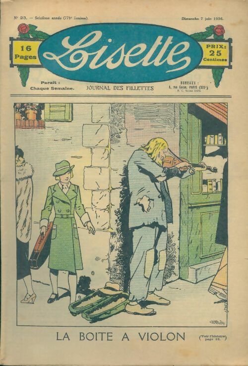 Livrenpoche : Lisette n°778 16e année n°23 : La boîte à violon - Collectif - Livre