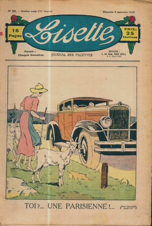 Livrenpoche : Lisette n°791 n°36 16e année : Toi ?... Une parisienne !... - Collectif - Livre