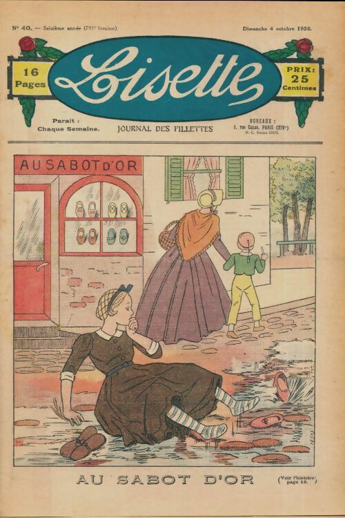 Livrenpoche : Lisette n°795 n°40 16e année : Au sabot d'or - Collectif - Livre