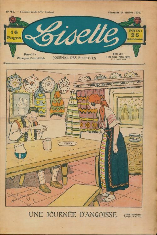 Livrenpoche : Lisette n°796 n°41 16e année : Une journée d'angoisse - Collectif - Livre