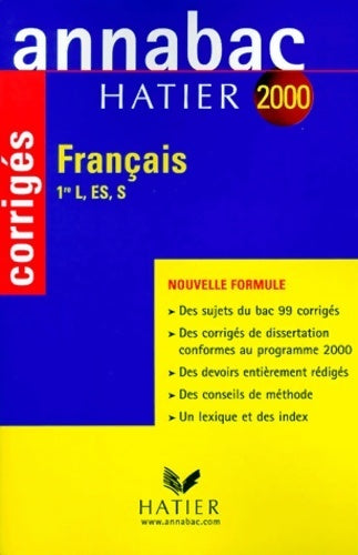 Livrenpoche : Français Premières L, S, ES corrigés 2000 - Sylvie Azerad - Livre