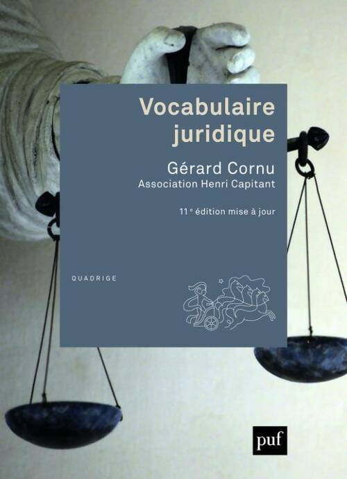 Livrenpoche : Vocabulaire juridique - Gérard Cornu - Livre