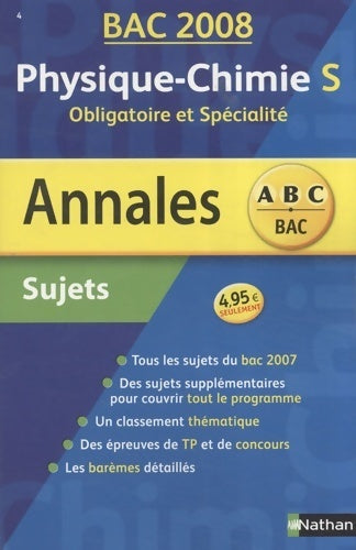 Livrenpoche : Physique-chimie S : Sujets - Michel Faye - Livre