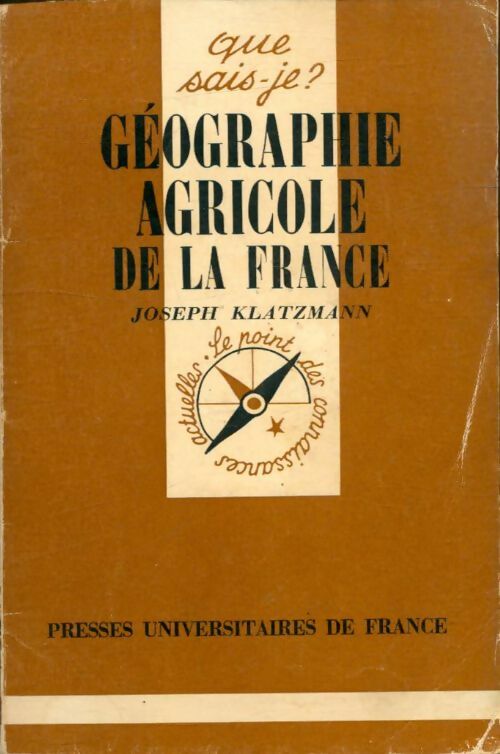Livrenpoche : Géographie agricole de la France - Joseph Klatzmann - Livre