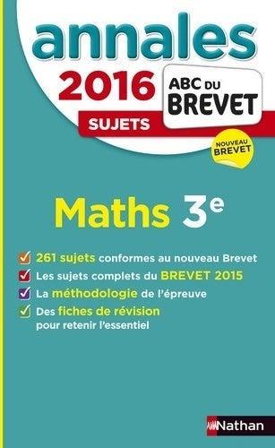 Livrenpoche : Maths 3e sujets 2016 - Gilles Mora - Livre