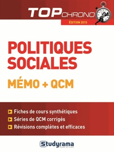 Livrenpoche : Politiques sociales mémo + QCM - Michelle Gagnadoux - Livre