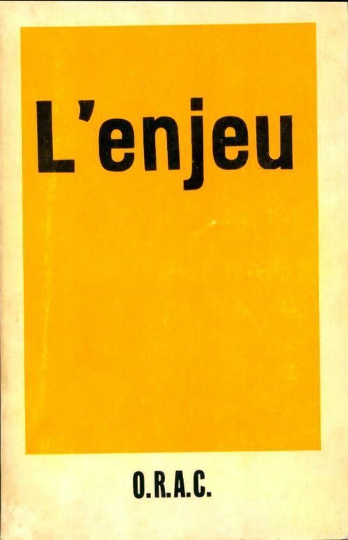 Livrenpoche : L'enjeu - Association Des Combattants De L'Union Française (Paris) - Livre