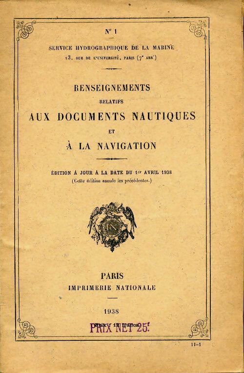 Livrenpoche : Renseignements relatifs aux documents nautiques et à la navigation - Collectif - Livre