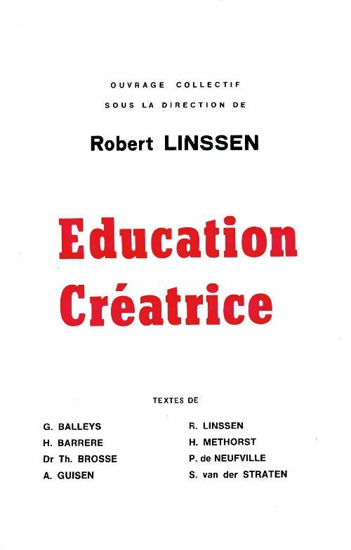Livrenpoche : Éducation créatrice - Robert Linssen - Livre
