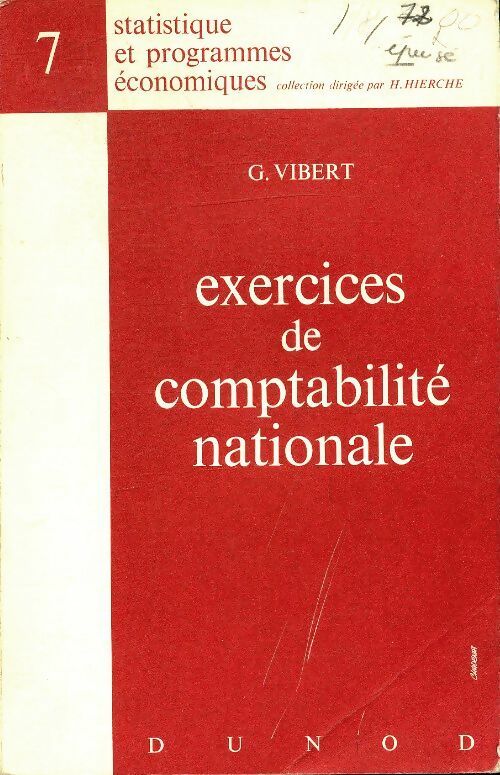 Livrenpoche : Exercices de comptabilité nationale - G Vibert - Livre
