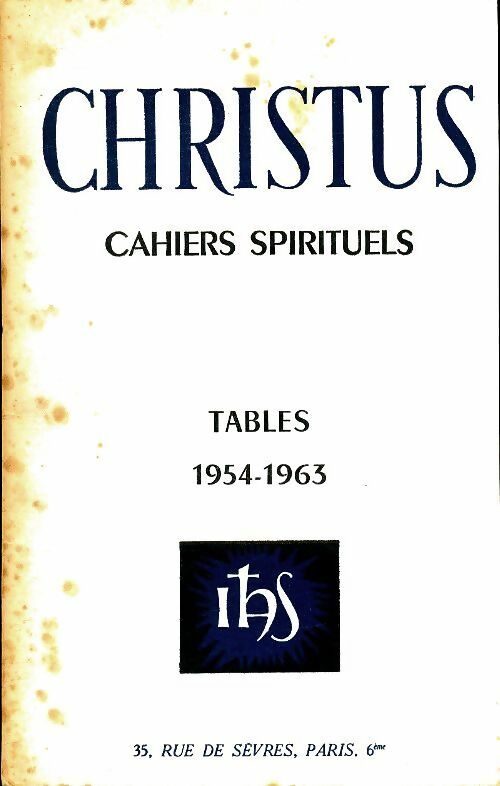 Livrenpoche : Christus tables 1954-1963 - Collectif - Livre