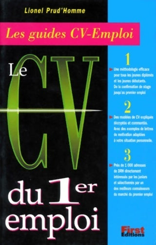 Livrenpoche : Le CV du 1er emploi - Lionel Prud'Homme - Livre