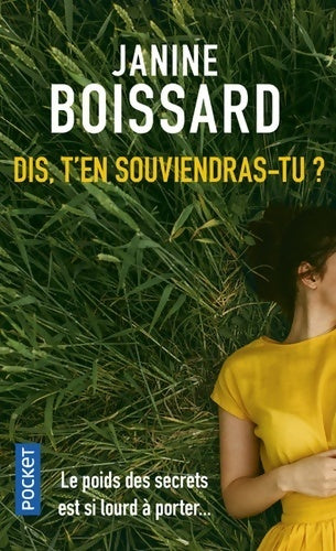 Livrenpoche : Dis t'en souviendras-tu ? - Janine Boissard - Livre