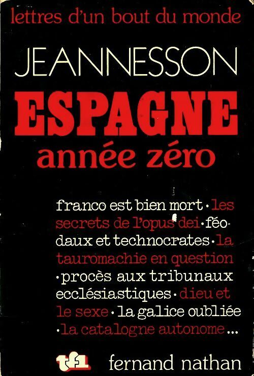 Livrenpoche : Espagne année zéro - Jean-Emile Jeannesson - Livre