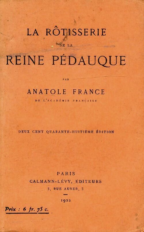 Livrenpoche : La rôtisserie de la reine Pédauque - Anatole France - Livre